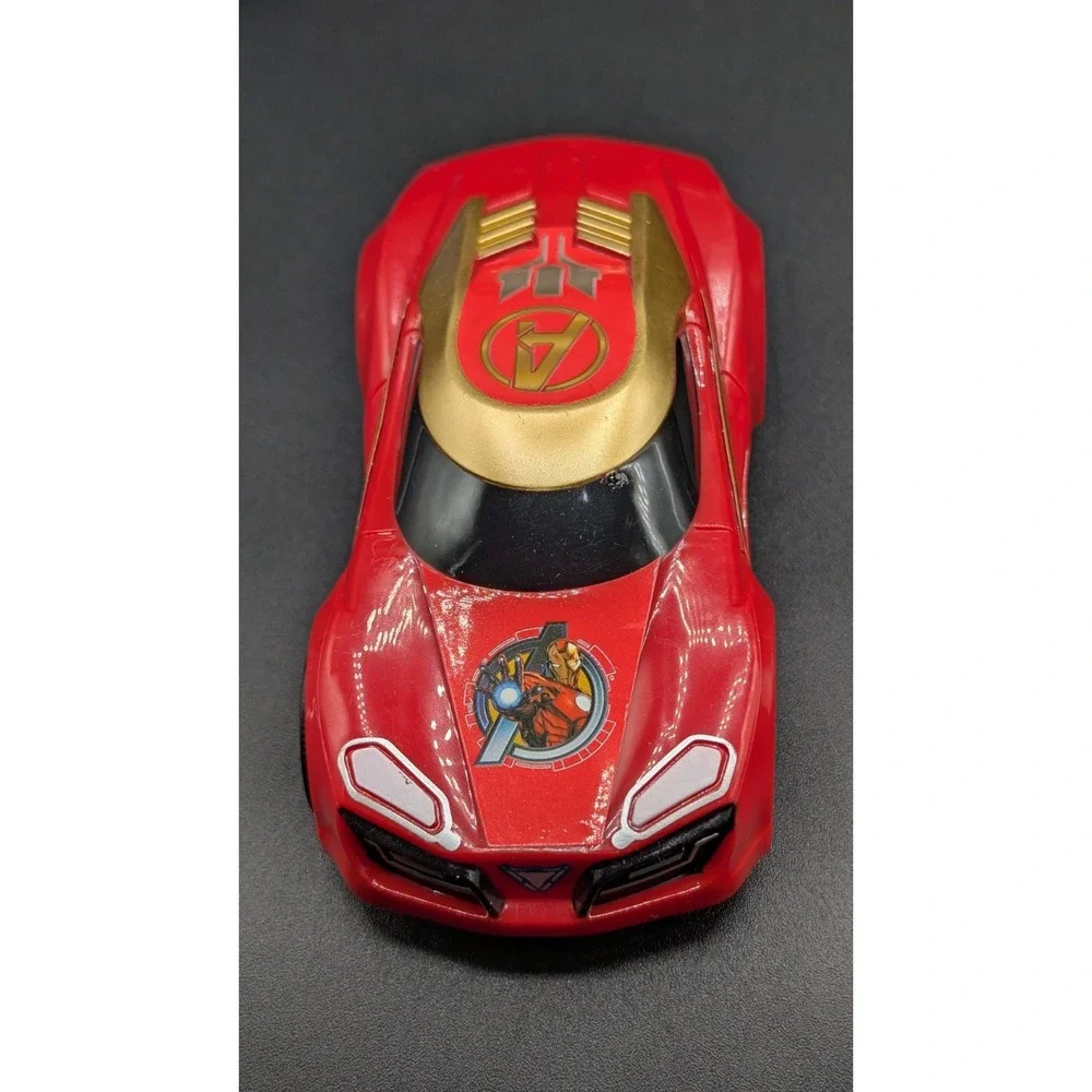 Marvel Avengers Friction Cars Iron Man, Captain America, Black Panther Lot Of 3